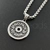 Vintage Punk Style Stainless Steel Weightlifting Dumbbell Pendant Necklaces for Men RS0234-2