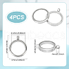 Unicraftale 4Pcs Stainless Steel Locket Pendants STAS-UN0061-63B-3