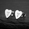 Heart 201 Stainless Steel Stud Earrings WGB8201-15-1