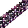 4 Strands 4 Style Natural Striped Agate/Banded Agate Bead Strands G-TA0001-35-3