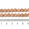 Electroplated Natural Lava Rock Beads Strands G-I360-M01-03-4