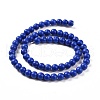 Synthetic Lapis Lazuli Dyed Round Bead Strands G-P070-41-6mm-1-3