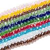 Electroplate Glass Beads Strands EGLA-X0007-01C-8mm-1