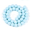 Frosted Opaque Glass Beads Strands GLAA-T032-P10mm-MBB10-2