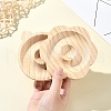 2Pcs 2 Styles Beech Wooden Bangle & Bracelet & Finger Ring & Beads Display Holder Tray AJEW-YW0001-26-5