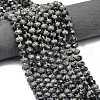 Natural Snowflake Obsidian  Beads Strands G-P573-A49-01-1