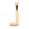 Ion Plating(IP) 304 Stainless Steel Letter Pendants STAS-H127-L-G-2