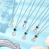 12Pcs 12 Styles 304 Stainless Steel Constellations Pendant Cable Chain Necklaces NJEW-JN05106-1
