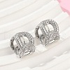 Brass Clear Cubic Zirconia Dangle Earrings EJEW-Q016-04P-1