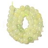 Natural New Jade Round Beads Strands G-L348-01-8mm-5