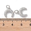 Rack Plating Brass Micro Pave Cubic Zirconia Pendants KK-Z039-22P-3