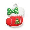 Christmas Opaque Resin Pendants RESI-G043-B07-2