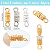 SUNNYCLUE 90Pcs 3 Colors Alloy Screw Clasps FIND-SC0012-06-2