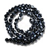 Opaque Solid Color Electroplate Glass Beads Strands EGLA-A039-P2mm-A17-2
