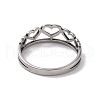 Non-Tarnish 201 Stainless Steel Hollow Heart Finger Ring for Valentine's Day RJEW-J051-35P-3