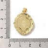 Rack Plating Brass Micro Pave Cubic Zirconia with Synthetic Opal Pendants KK-D088-29G-02-4