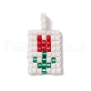 Seed Beads Beaded Charms PALLOY-MZ00254-2