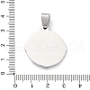 304 Stainless Steel Enamel Pendants STAS-U043-14P-3
