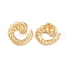 Texture Vortex 304 Stainless Steel Stud Earrings for Women EJEW-K278-27G-2