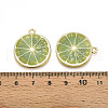 Light Gold Alloy Enamel Pendants ENAM-S126-127-3