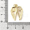 Brass Micro Pave Clear Cubic Zirconia Pendants KK-XCP0001-05G-3