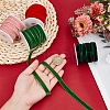 HOBBIESAY 40 Yards 4 Colors Christmas Theme Single Face Velvet Ribbon SRIB-HY0001-10-3