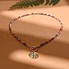 Natural Garnet & Synthetic Turquoise Beaded Necklaces FS-WG1E54E-03-1