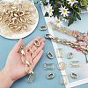 SUPERFINDINGS 100Pcs 2 Style Plastic Linking Rings KY-FH0001-09-2