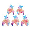Spray Painted 430 Stainless Steel Filigree Pendants X1-STAS-TAC0004-024-3