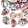 Printed Natural Cowrie Shell Beads X-SSHEL-R047-01-C04-1