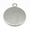Tarnish Resistant 304 Stainless Steel Pendant Cabochon Settings X-STAS-T008-128-2