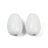 Spray Painted Wood European Beads WOOD-F017-10F-1