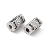 Brass Micro Pave Cubic Zirconia Beads KK-E068-VB469-3