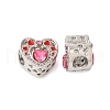 Rack Plating Alloy Rhinestone European Beads PALLOY-S189-47P-1