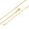 Brass Box Chain Necklaces KK-P266-03G-1
