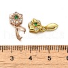 Rack Plating Brass Micro Pave Clear Cubic Zirconia Ice Pick Pinch Bails KK-K340-23-3
