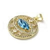 Brass Micro Pave Cubic Zirconia Pendants KK-E092-30G-02-2