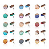 Craftdady Resin & Walnut Wood Stud Earring Findings MAK-CD0001-06-2