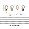 20m 4 Colors Brass Curb Chains DIY-SZ0002-03-3