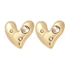 304 Stainless Steel Rhinestone Stud Earrings EJEW-U046-01G-4