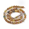 Dyed Natural Dragon Veins Agate Beads Strands G-C065-6mm-30-2