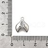 Brass Pave Clear Cubic Zirconia Charms KK-C096-14D-P-3