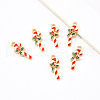 20Pcs Light Gold Alloy Enamel Pendants ENAM-YW0001-42-1