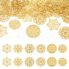 48Pcs 6 Styles Rack Plating Iron Filigree Joiners IFIN-TA0001-65-1