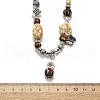 Ethnic Style Alloy & Porcelain Ceramic Beads Pendant Tassel Y Necklaces NJEW-D308-03B-3