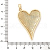 Brass Micro Pave Clear Cubic Zirconia Pendants KK-U076-17G-3