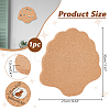 Shell Shape Wall Mounted Brooch Jewelry Display Cork Tray AJEW-WH0433-01B-2