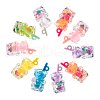 35Pcs 7 Colors Transparent Resin Pendants RESI-CJ0002-10-3