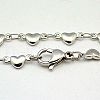 Tarnish Resistant Cute Valentines Day Gift 304 Stainless Steel Necklaces Women Heart Link Chain Necklaces X-NJEW-G038-46-2