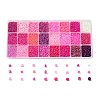 600G 24 Colors Glass Seed Beads SEED-JP0008-07-3mm-1